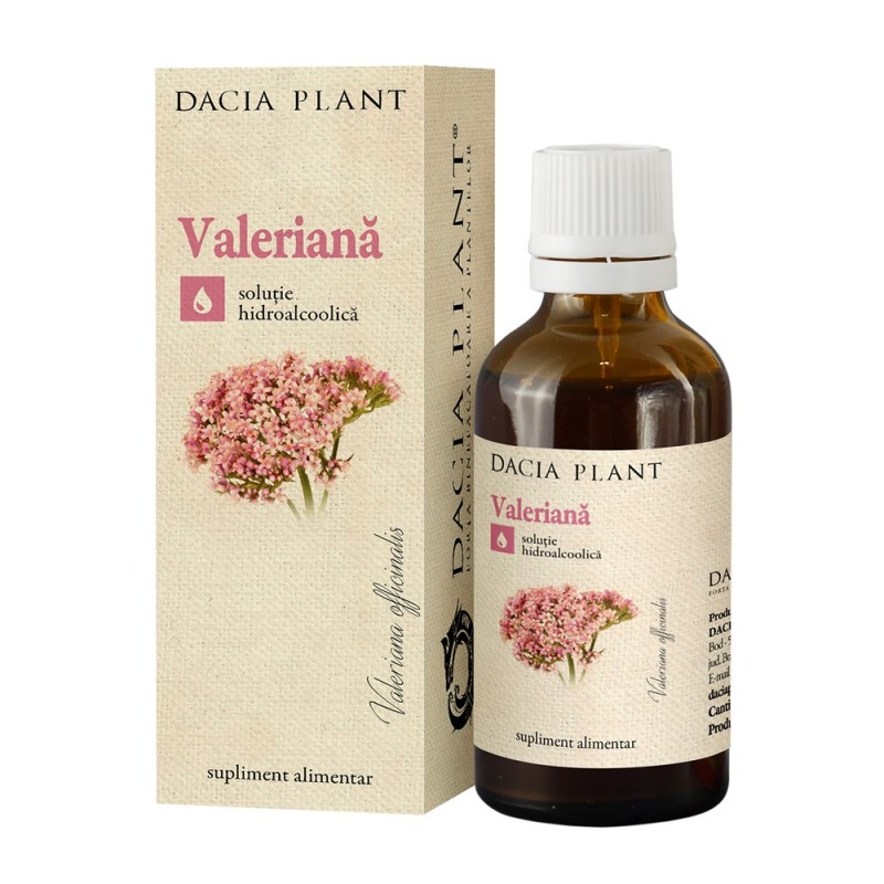 Reducere 14% - Tinctura de Valeriana, 50 ml, Dacia Plant 1 Tinctura de Valeriana