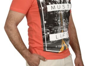 Tricou barbat cu inprimeu MUST GO LIFE