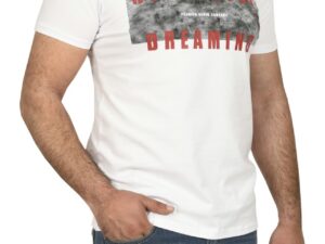 Tricou slim fit cu imprimeu NEVER STOP DREAMING