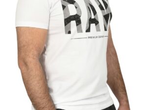 Tricou slim fit cu imprimeu RAW