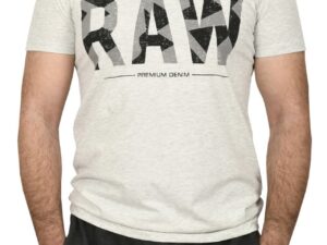 Tricou slim fit cu imprimeu RAW