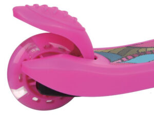 Trotineta fucsia cu 3 roti illuminate lumina cu LED