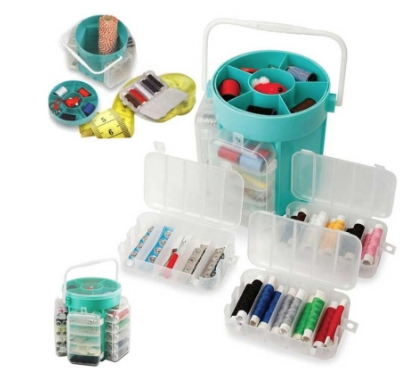 Reducere 61% - Trusa de cusut si croitorie portabila cu 210 accesorii 1 Trusa de cusut si croitorie portabila cu 210 accesorii