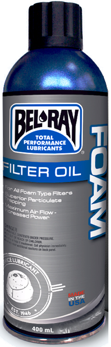 Reducere 25% - Ulei pentru filtrul de aer Bel-Ray FOAM FILTER OIL (spray 400ml) 1 Ulei pentru filtrul de aer Bel-Ray FOAM FILTER OIL (spray 400ml)