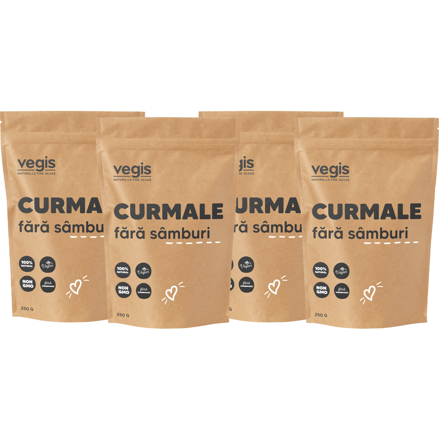 Reducere 27% - Pachet Curmale fara Samburi 1kg (4 x 250g) 1 Pachet Curmale fara Samburi 1kg (4 x 250g)