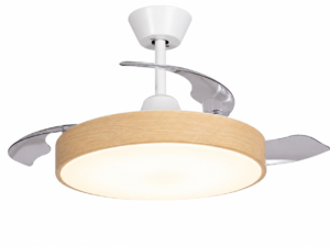 Ventilator de tavan cu iluminare LED HAEGER BRIGHT WOOD