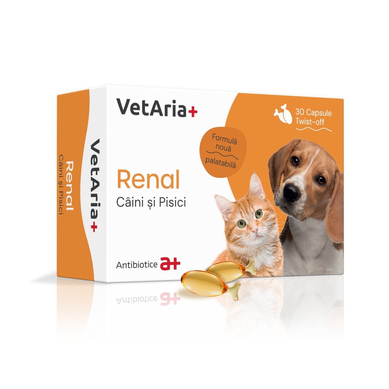 Reducere 36% - VetAria+ Renal, 30 capsule Twist-Off 1 VetAria+ Renal