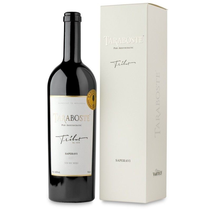 Reducere 14% - Vin Chateau Vartely Taraboste Tribut, Saperavi, Rosu Sec, 0.75 l 1 Vin Chateau Vartely Taraboste Tribut