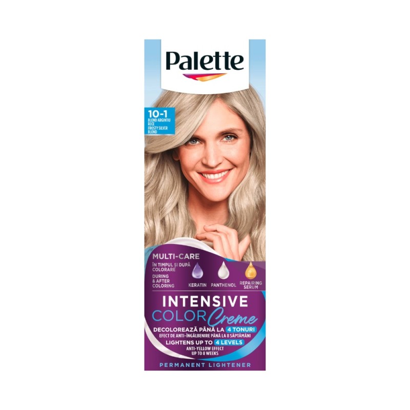 Reducere 20% - Vopsea de Par Permanenta Palette Intensive Color Creme C10 Blond Argintiu Artic, 110 ml 1 Vopsea de Par Permanenta Palette Intensive Color Creme C10 Blond Argintiu Artic