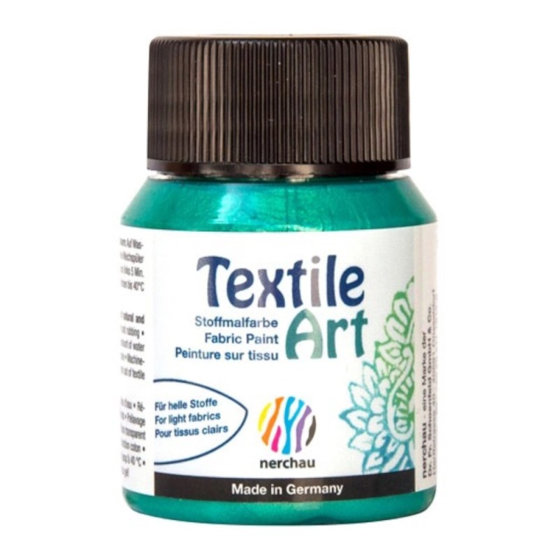 Reducere 20% - Vopsea Decorativa pentru Tesaturi Daler Rowney, Light Metallic Green, 59 ml 1 Vopsea Decorativa pentru Tesaturi Daler Rowney