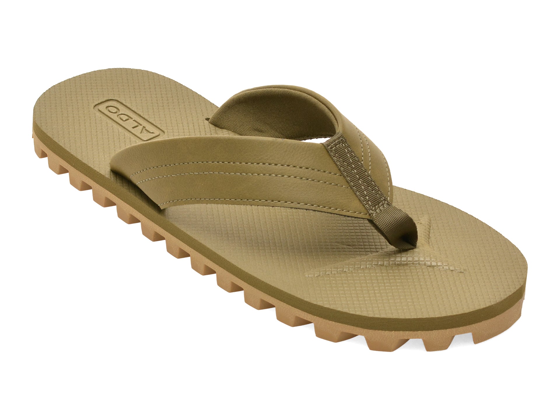 Reducere 70% - Papuci ALDO kaki, HIDEAWAY 250, din piele ecologica 1 Papuci ALDO kaki