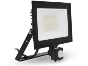 Proiector LED cu senzor de miscare 50w aluminiu NEGRU lumina naturala 4000k