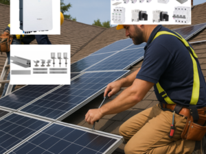 Sistem complet Fotovoltaic trifazat  la Cheie montaj pe acoperis  tabla 5 kW cu montaj si dosar de prosumator  inclus