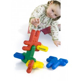 Reducere 50% - Iepurasi mari de imbinat si construit, 18 luni+, 8 bucati, Miniland educational 32224 2 18 luni+