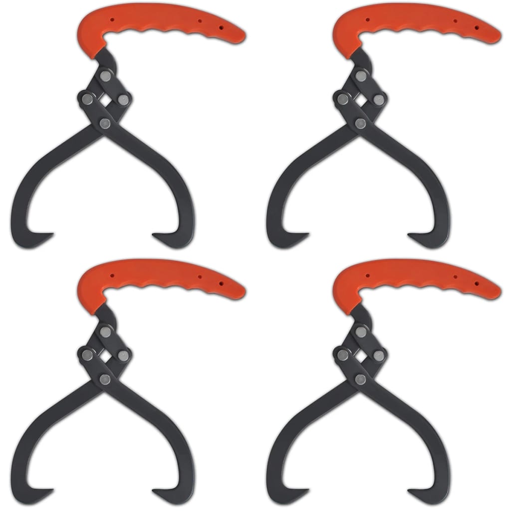 Reducere 65% – Gossi cleste cu maner pentru busteni din lemn, 4 buc., pvc 1 Gossi cleste cu maner pentru busteni din lemn