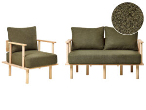 SET CANAPELE cu 3 locuri bouclé verde închis Asker