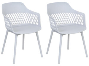 SCAUN DE BUCĂTĂRIE set de 2 plastic gri Almira