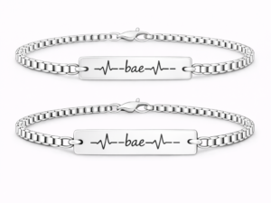 Set 2 Bratari Personalizate Bae cu Argint