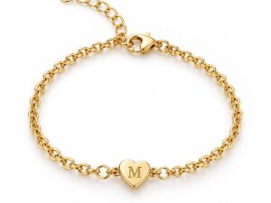 Bratara Personalizata Inima Gold