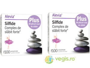 Pachet Silfide: 2 x Complex de Slabit Forte 100cpr + Ceai de Slabit 30 plicuri