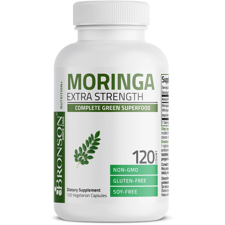 Reducere 30% – Extract din Frunze de Moringa Oleifera 5000mg 120cps 1 Extract din Frunze de Moringa Oleifera 5000mg 120cps