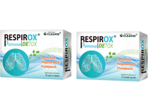 Pachet Respirox Pulmonar Detox 750mg 30cps + 30cps