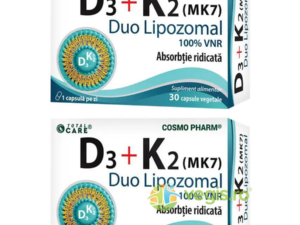 Pachet Vitamina D3 + K2 (Duo Lipozomal) 30cps+30cps