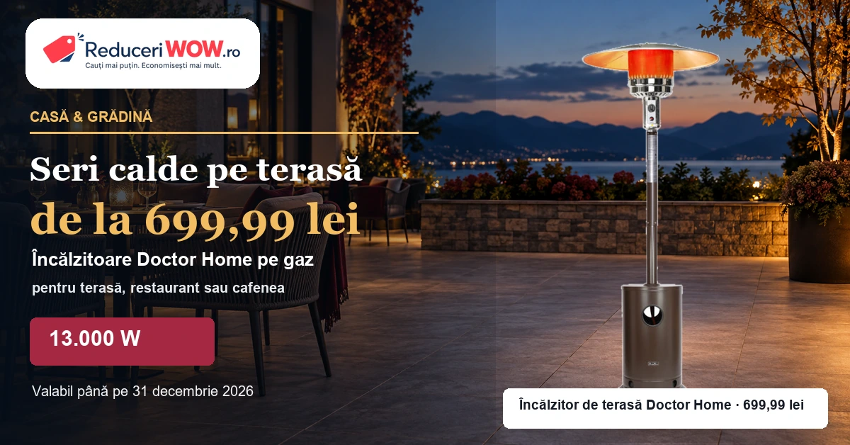 DoctorShield: încălzitoare de terasă Doctor Home de la 699,99 lei