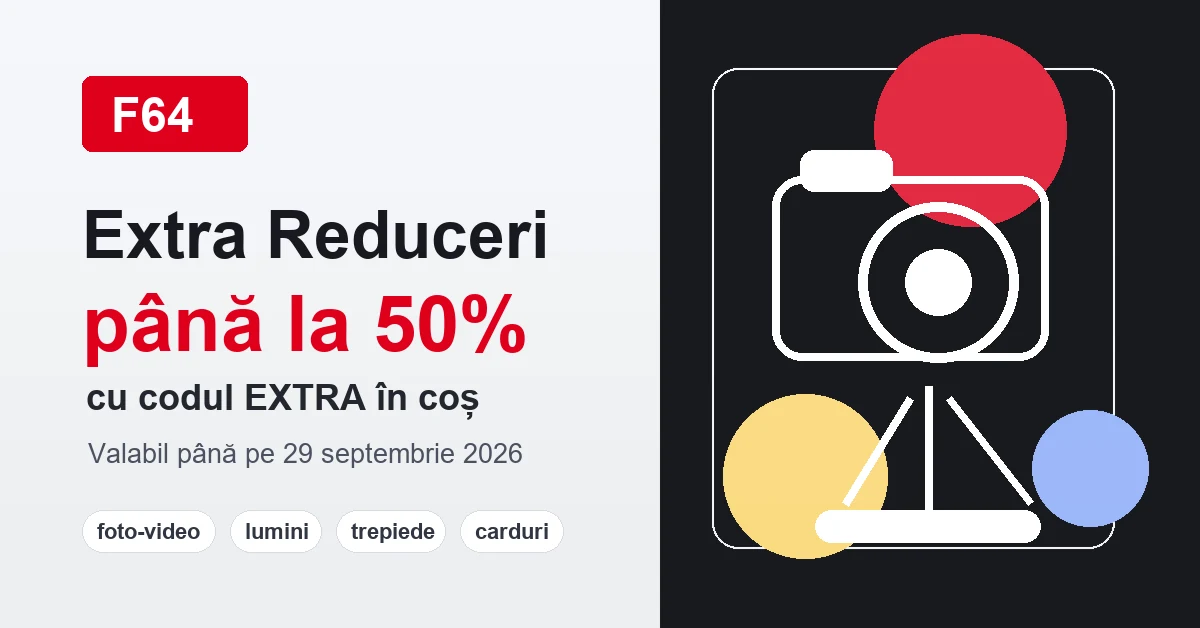 F64: până la 50% reducere la Extra Reduceri cu codul EXTRA
