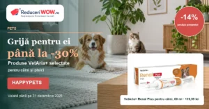 HappyPets: reduceri la produse VetAria+ pentru câini și pisici