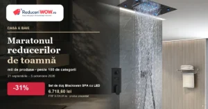 Maratonul reducerilor de toamnă Infinity – set de duș Blackswan SPA cu LED