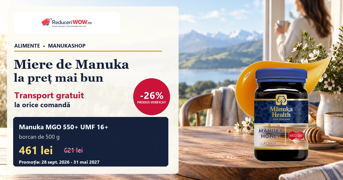 Livrare gratuită ManukaShop și reduceri la miere de Manuka