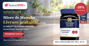 ManukaShop: transport gratuit și reduceri la produse Manuka Health