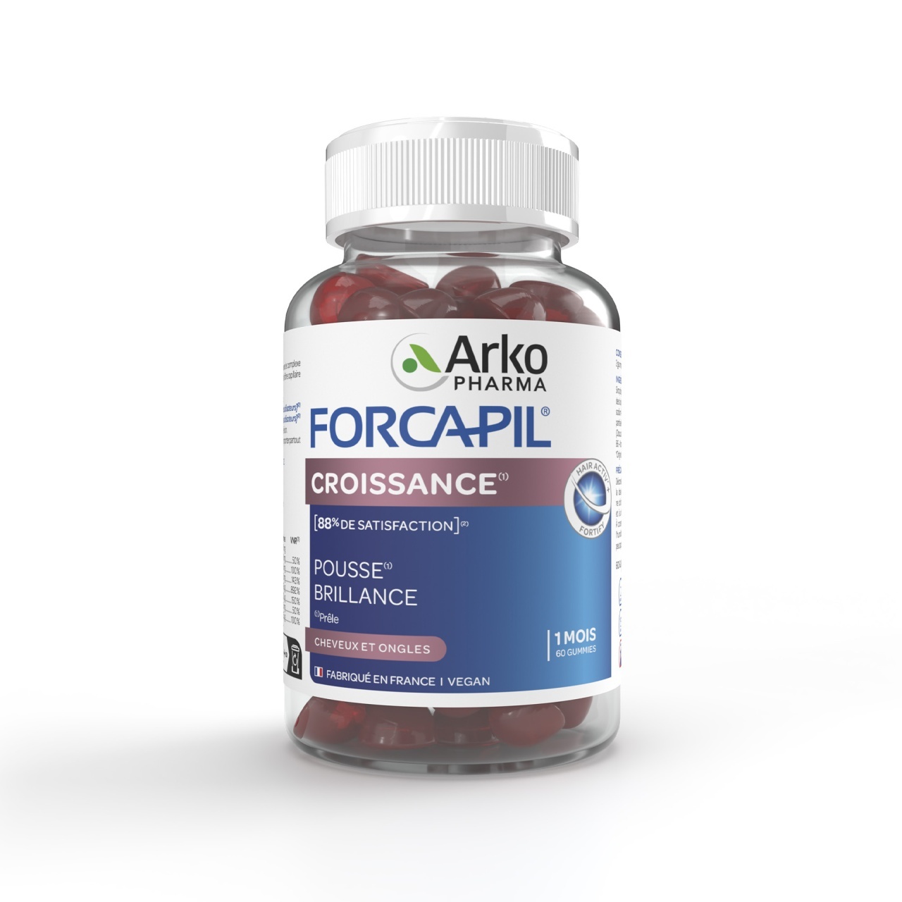 Reducere 40% - Forcapil Jeleuri pentru Creșterea Părului în Lungime, 60 Gummies, Arkopharma 1 Forcapil Jeleuri pentru Creșterea Părului în Lungime