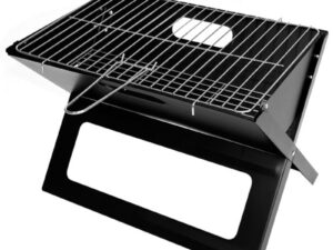 Gratar metalic carbune pliabil otel tava cromata compact