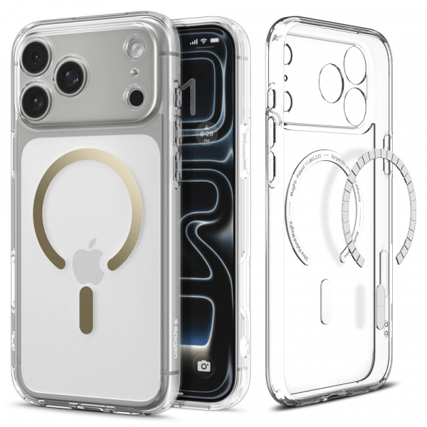 Reducere 25% - Husa MagSafe pentru Apple iPhone 17 Pro, Spigen, Ultra Hybrid, Aurie ACS10348 1 Husa MagSafe pentru Apple iPhone 17 Pro