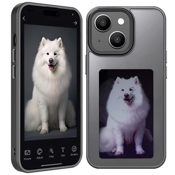 Reducere 34% - Husa pentru Apple iPhone 15, Techsuit, SmartScreen NFC, Neagra 1 Husa pentru Apple iPhone 15