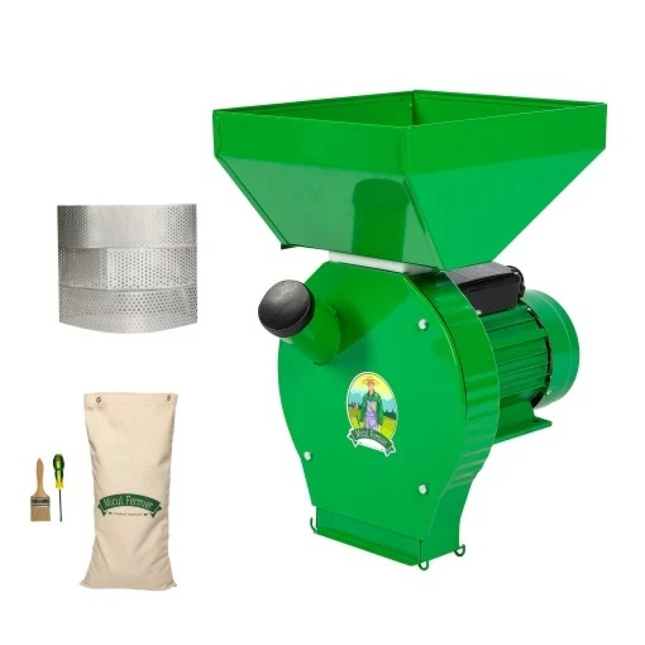 Reducere 20% - Set Moara cereale, uruiala si stiuleti, 3.9 KW, 20 ciocanele, 300 Kg/h, cu sac si cuva mare + Incubator - Clocitoare Oua Cleo 5 Simplu, Micul Fermier 2 uruiala si stiuleti