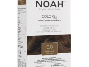 Vopsea de Par Permanenta cu Proteina de Orez si Ulei de In 6.0 Blond Inchis fara Amoniac 140ml