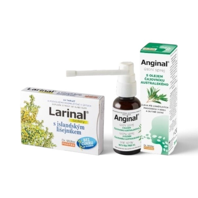 Reducere 20% – Pachet pentru Confortul Gâtului – Larinal Lichen de Islanda + Anginal Spray, Dr. Müller Pharma 1 Pachet pentru Confortul Gâtului – Larinal Lichen de Islanda + Anginal Spray