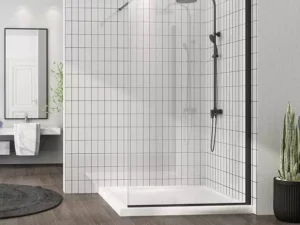 Paravan dus walk-in Fluminia Foxy Black