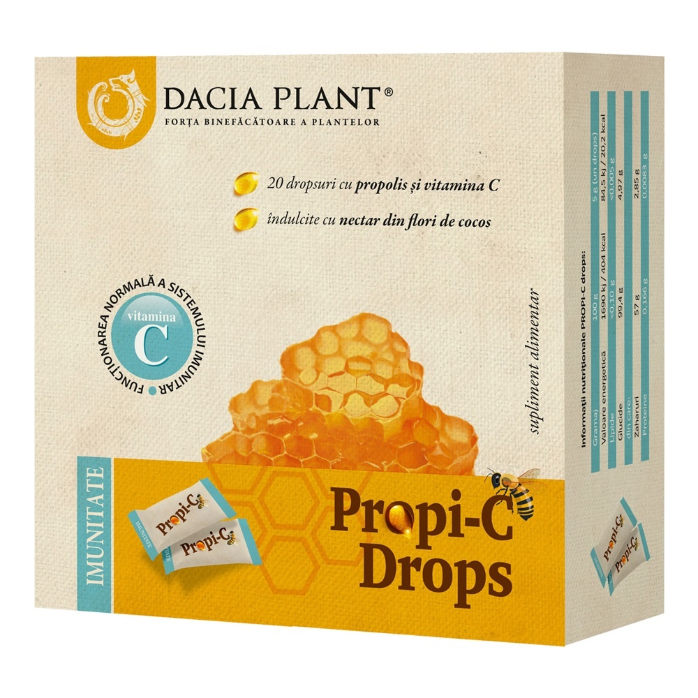 Reducere 19% - Propi-C Drops, 20 dropsuri, Dacia plant 1 Propi-C Drops