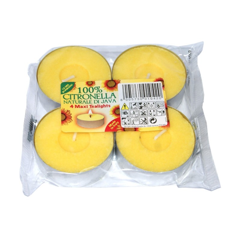 Reducere 18% - Set 2 x 4 Lumanari Pastila Max Citronella, 10 Ore 1 Set 2 x 4 Lumanari Pastila Max Citronella