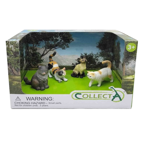 Reducere 50% - Set de 4 figurine pictate manual Pisicute indragite 84218 1 Set de 4 figurine pictate manual Pisicute indragite 84218