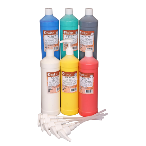 Reducere 40% – Set scolar 6 culori pentru pictura cu degetele 1 Set scolar 6 culori pentru pictura cu degetele