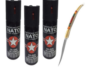 Set model spaniol 18 cm si trei sprayuri cu piper