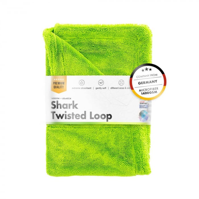 Reducere 25% – Shark Twisted Loop Towel, prosop uscare ultra absorbant, 1400 GSM 1 Shark Twisted Loop Towel
