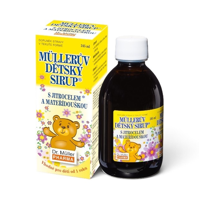 Reducere 25% – Sirop pentru copii cu pătlagină și cimbrișor, pentru susținerea sistemului respirator și a imunității, cu vitamina C, 245 ml, Dr. Müller Pharma 1 Sirop pentru copii cu pătlagină și cimbrișor