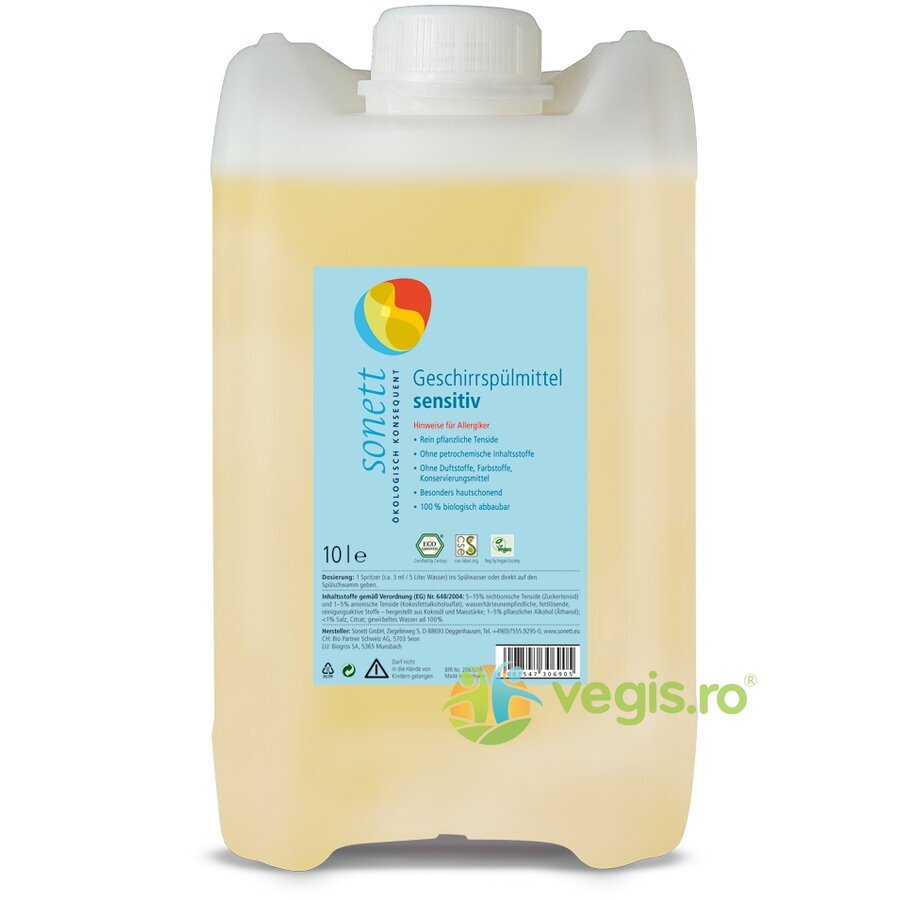 Reducere 12% - Detergent pentru Spalat Vase Sensitiv Neutru Ecologic/Bio 10L 1 Detergent pentru Spalat Vase Sensitiv Neutru Ecologic/Bio 10L