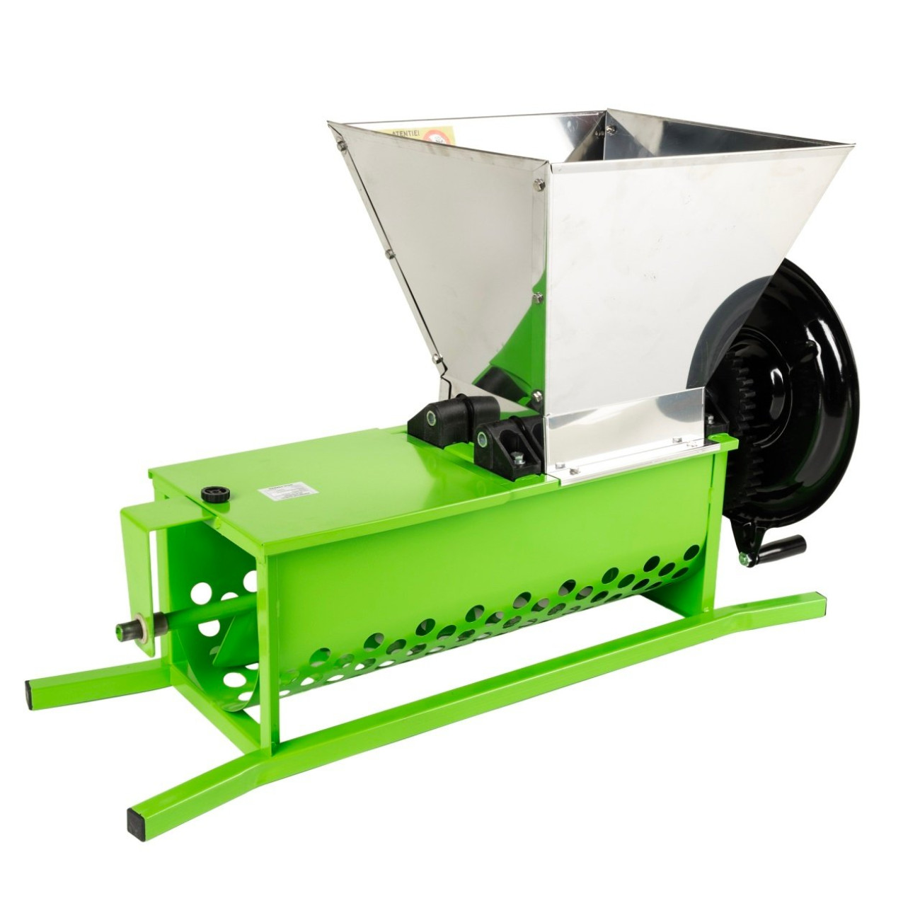 Reducere 21% – Zdrobitor Struguri cu Desciorchinator Manual, Cuva Inox, 500-600 Kg/h, Micul Fermier 1 Zdrobitor Struguri cu Desciorchinator Manual